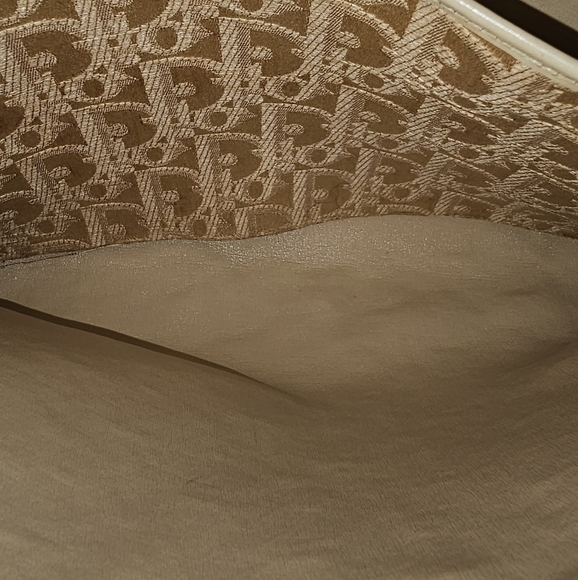 Vtg Dior Tan Monogram Trotter Bag - Picture 3 of 5